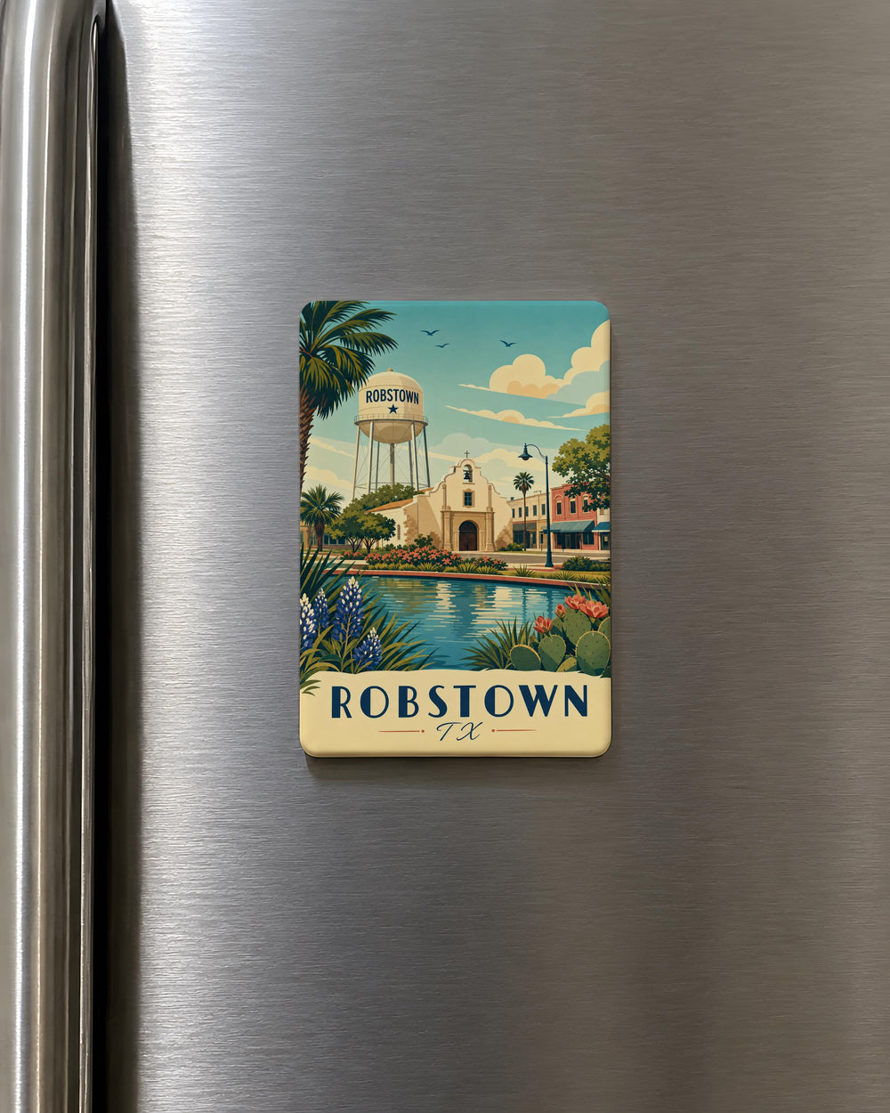 Robstown TX Fridge Magnet, Robstown Texas Souvenir Magnet, Texas Travel Gift, Robstown Keepsake, South Texas Magnet