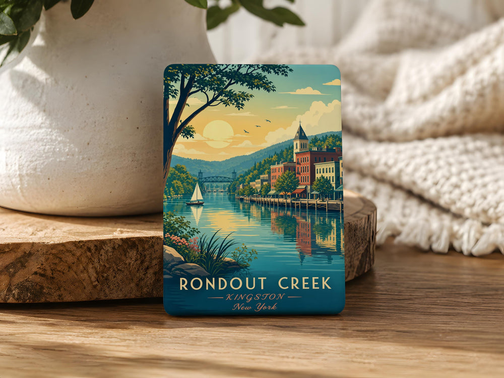 Rondout Creek Fridge Magnet, Rondout Creek Waterfront Souvenir, Hudson Valley New York Travel Keepsake Magnet