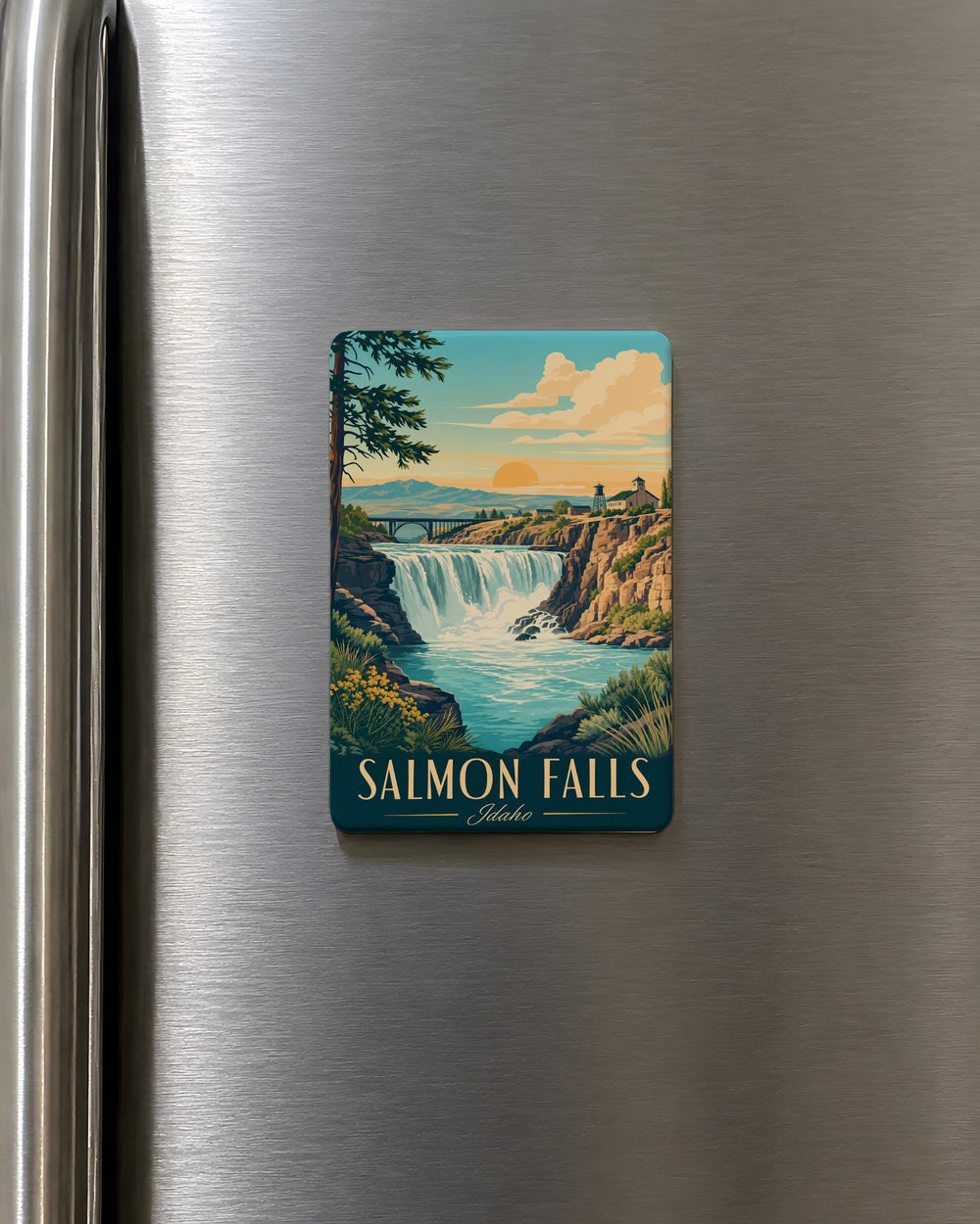 Salmon Falls Idaho Fridge Magnet, Salmon Falls Scenic Souvenir Magnet, Idaho Travel Keepsake Magnet, Salmon Falls Gift