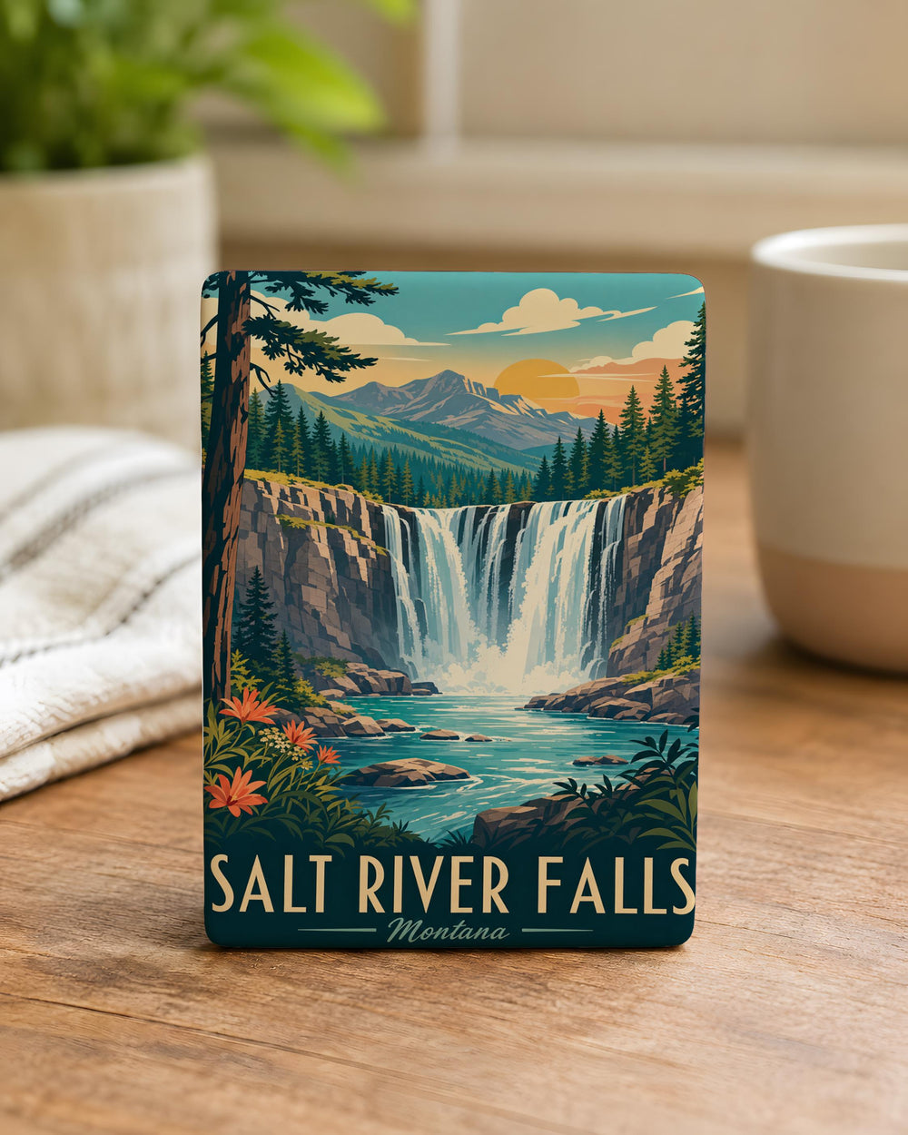 Salt River Falls Fridge Magnet, Waterfall Nature Souvenir, Arizona Scenic Travel Keepsake, Outdoor Adventure Gift
