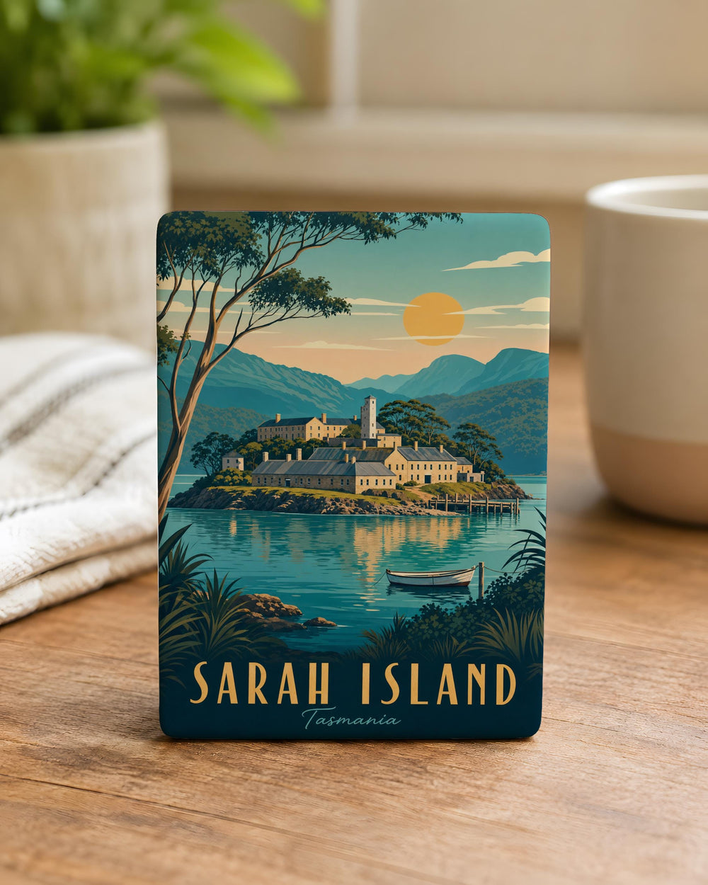 Sarah Island Fridge Magnet, Sarah Island Tasmania Souvenir Magnet, Historic Island Landmark Travel Keepsake Magnet