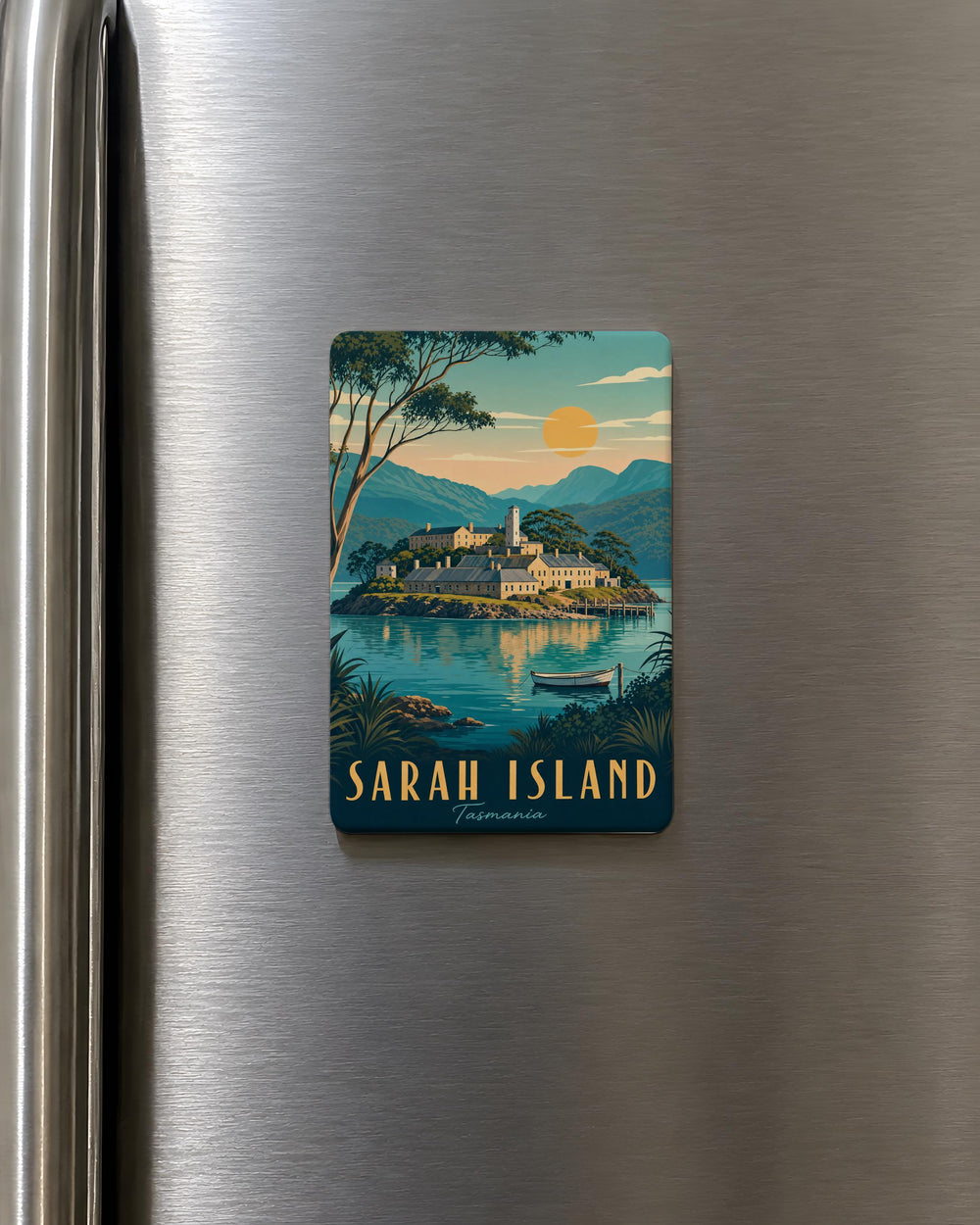 Sarah Island Fridge Magnet, Sarah Island Tasmania Souvenir Magnet, Historic Island Landmark Travel Keepsake Magnet