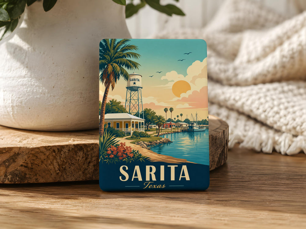 Sarita Texas Fridge Magnet, Sarita TX Souvenir Magnet, Kleberg County Travel Keepsake, Coastal Texas Gift