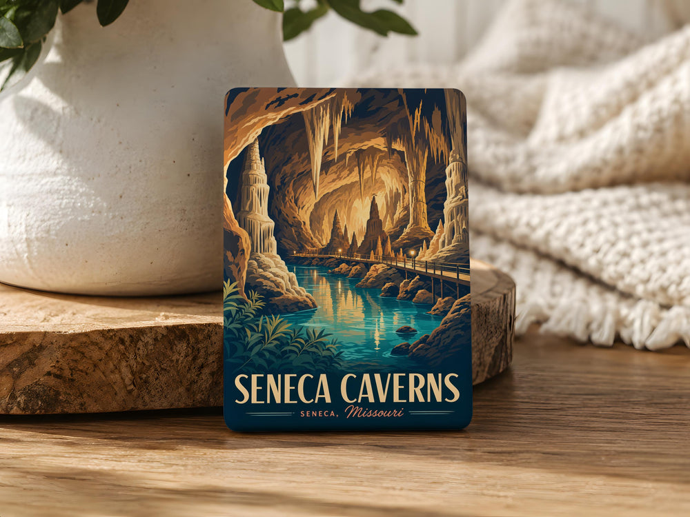 Seneca Caverns Fridge Magnet, Seneca Caverns West Virginia Souvenir Magnet, Cave & Cavern Attraction Keepsake Magnet