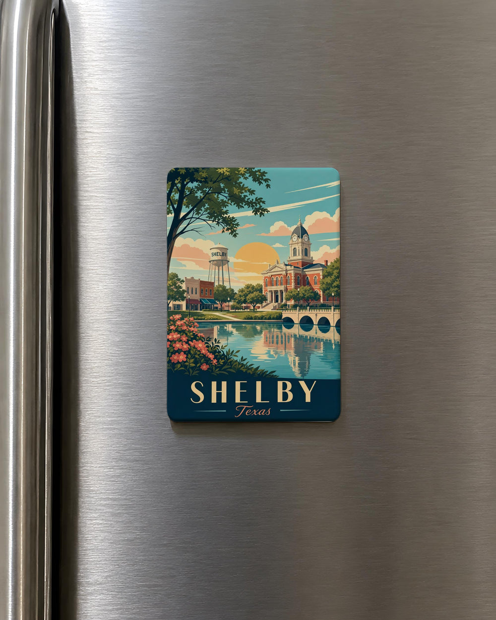 Shelby TX Fridge Magnet, Shelby Texas Souvenir, Travel Keepsake, Hometown Gift, Texas Town Magnet, State Pride Decor