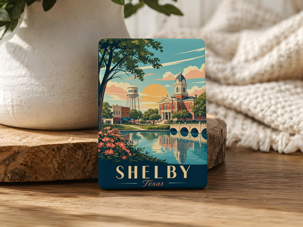 Shelby TX Fridge Magnet, Shelby Texas Souvenir, Travel Keepsake, Hometown Gift, Texas Town Magnet, State Pride Decor