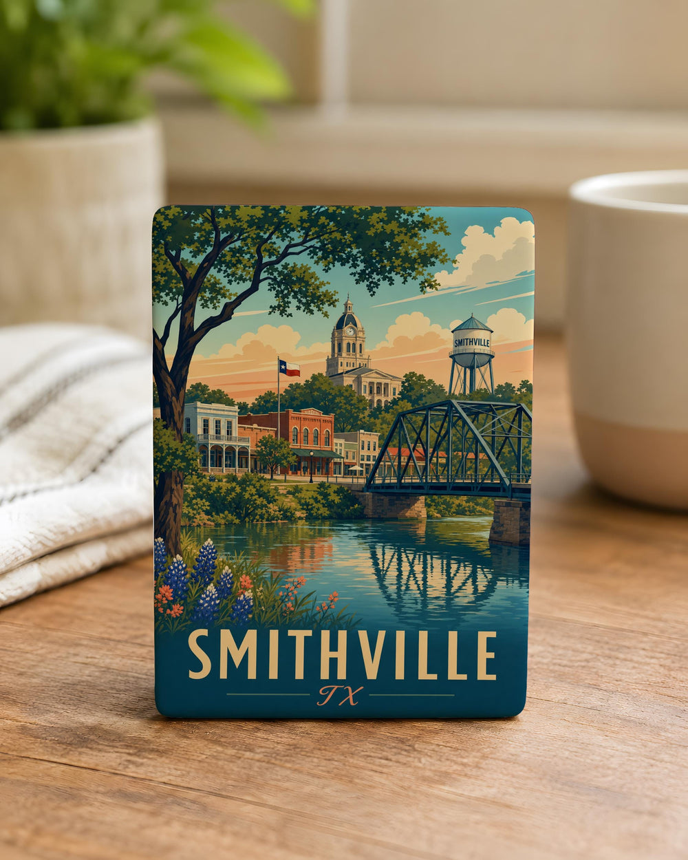 Smithville TX Fridge Magnet, Smithville Texas Souvenir Magnet, Small Town Travel Gift, Texas Keepsake Magnet