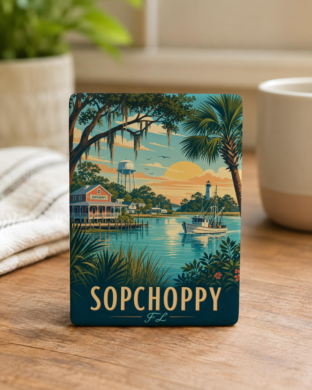 Sopchoppy Florida Fridge Magnet, Sopchoppy FL Souvenir Magnet, Small Town Florida Travel Gift, Sopchoppy Keepsake Magnet