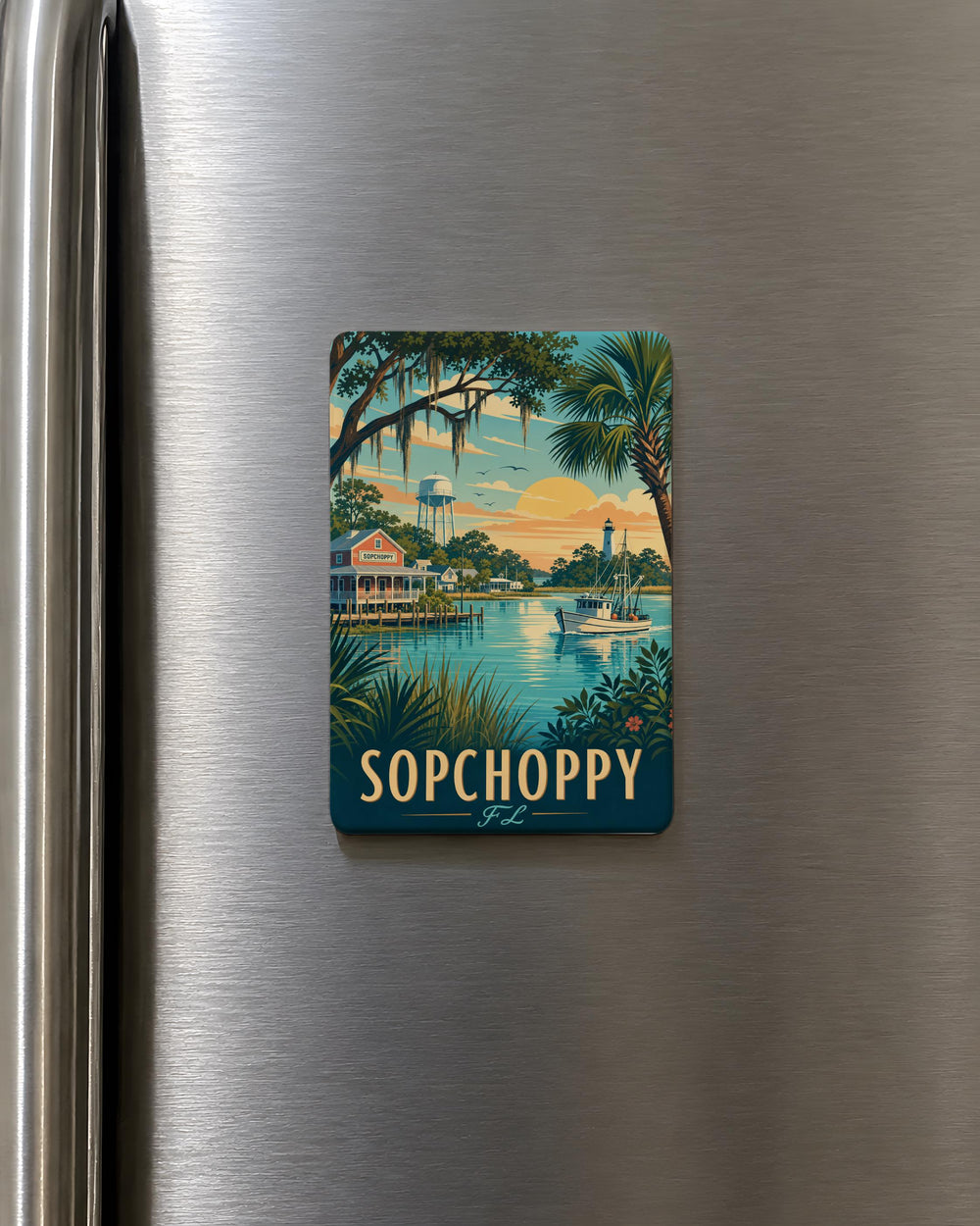 Sopchoppy Florida Fridge Magnet, Sopchoppy FL Souvenir Magnet, Small Town Florida Travel Gift, Sopchoppy Keepsake Magnet
