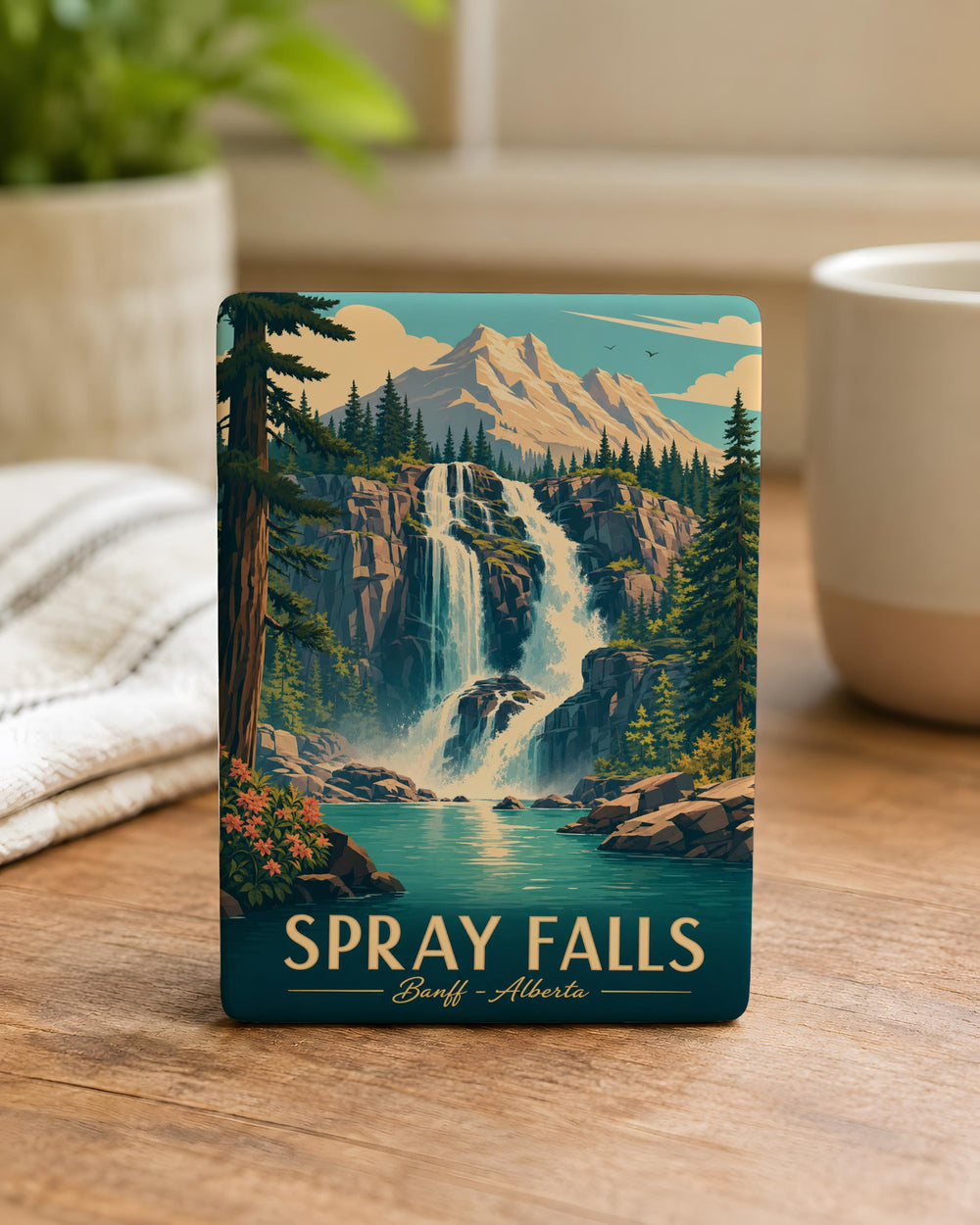 Spray Falls Fridge Magnet, Waterfall Nature Landmark Souvenir Magnet, Scenic Falls Travel Keepsake Gift