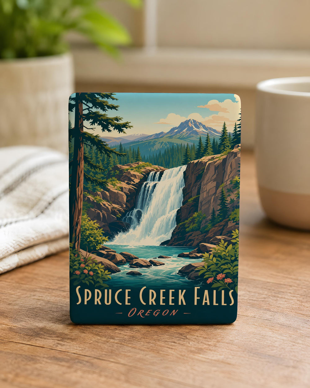 Spruce Creek Falls Fridge Magnet, Waterfall Nature Souvenir Magnet, Scenic Hiking Travel Keepsake Magnet