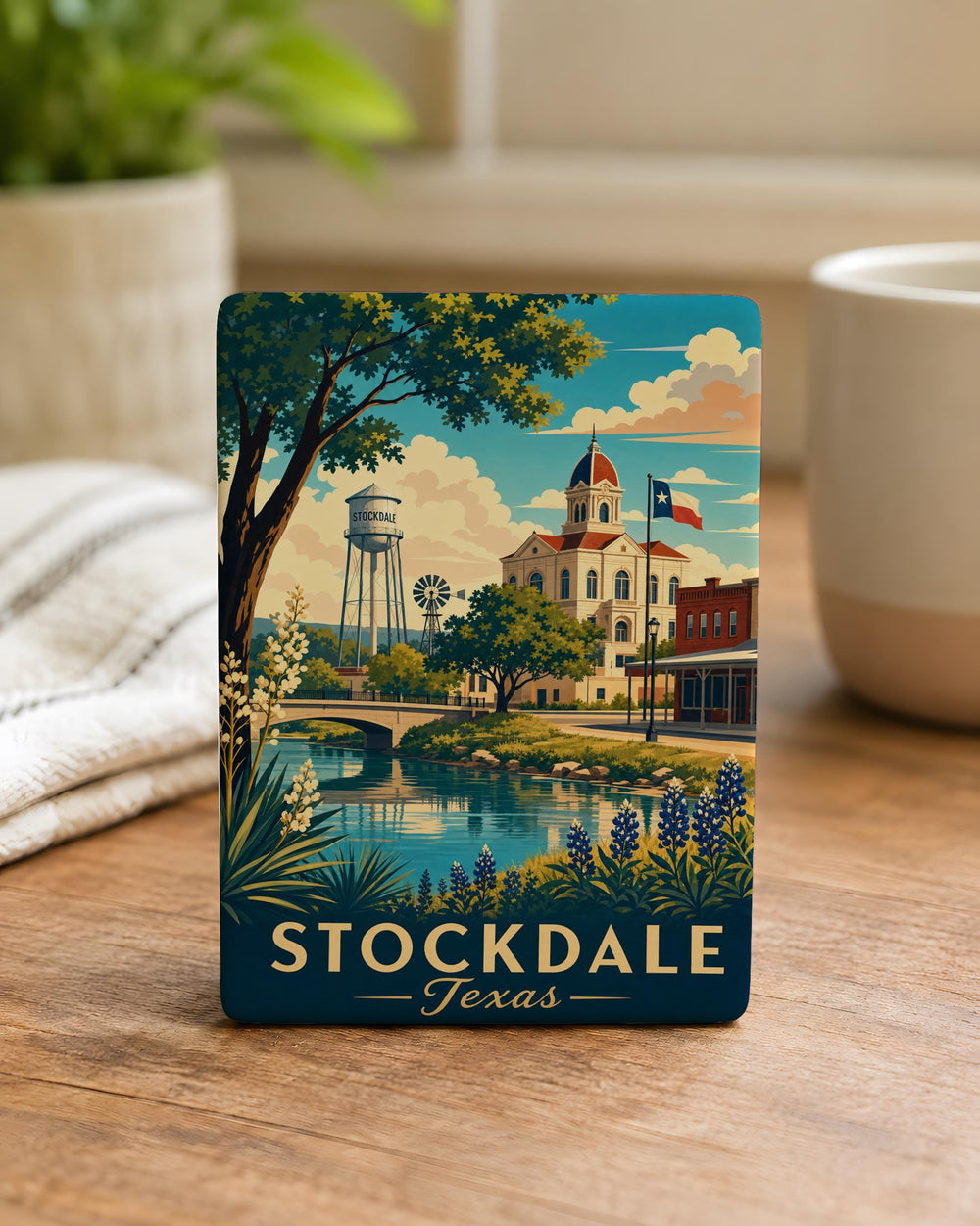 Stockdale TX Fridge Magnet, Stockdale Texas Souvenir Magnet, Texas Town Travel Keepsake Refrigerator Magnet