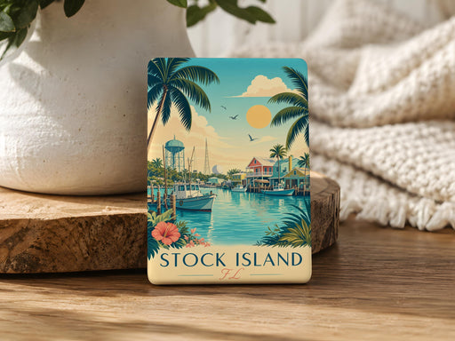 Stock Island Florida Fridge Magnet, Stock Island FL Souvenir Magnet, Florida Keys Travel Gift, Coastal Island Keepsake Magnet
