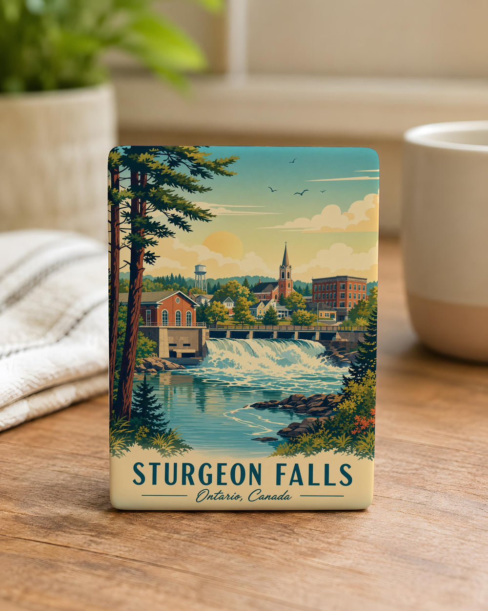 Sturgeon Falls Fridge Magnet, Sturgeon Falls Ontario Souvenir Magnet, Northern Ontario Travel Keepsake Magnet