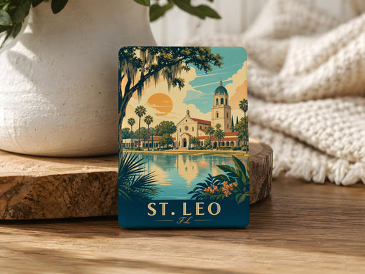 St. Leo Florida Fridge Magnet, St Leo FL Souvenir Magnet, Pasco County Travel Keepsake Magnet, Florida Town Gift Magnet