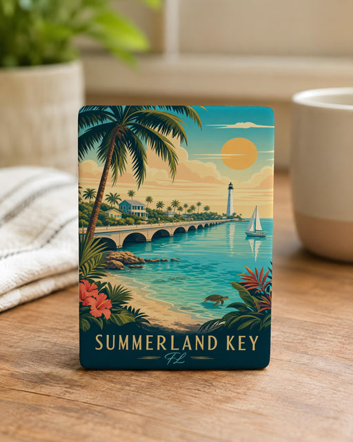 Summerland Key FL Fridge Magnet, Florida Keys Souvenir, Coastal Island Vacation Gift, Summerland Key Keepsake Magnet