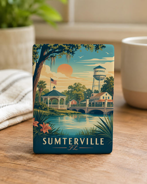 Sumterville FL Fridge Magnet, Sumterville Florida Souvenir Magnet, Travel Gift, Hometown Keepsake, Lake County FL Magnet