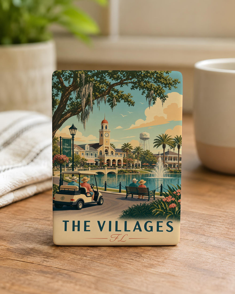 The Villages Florida Fridge Magnet, The Villages FL Souvenir Magnet, Florida Travel Gift, Lake County Keepsake Magnet