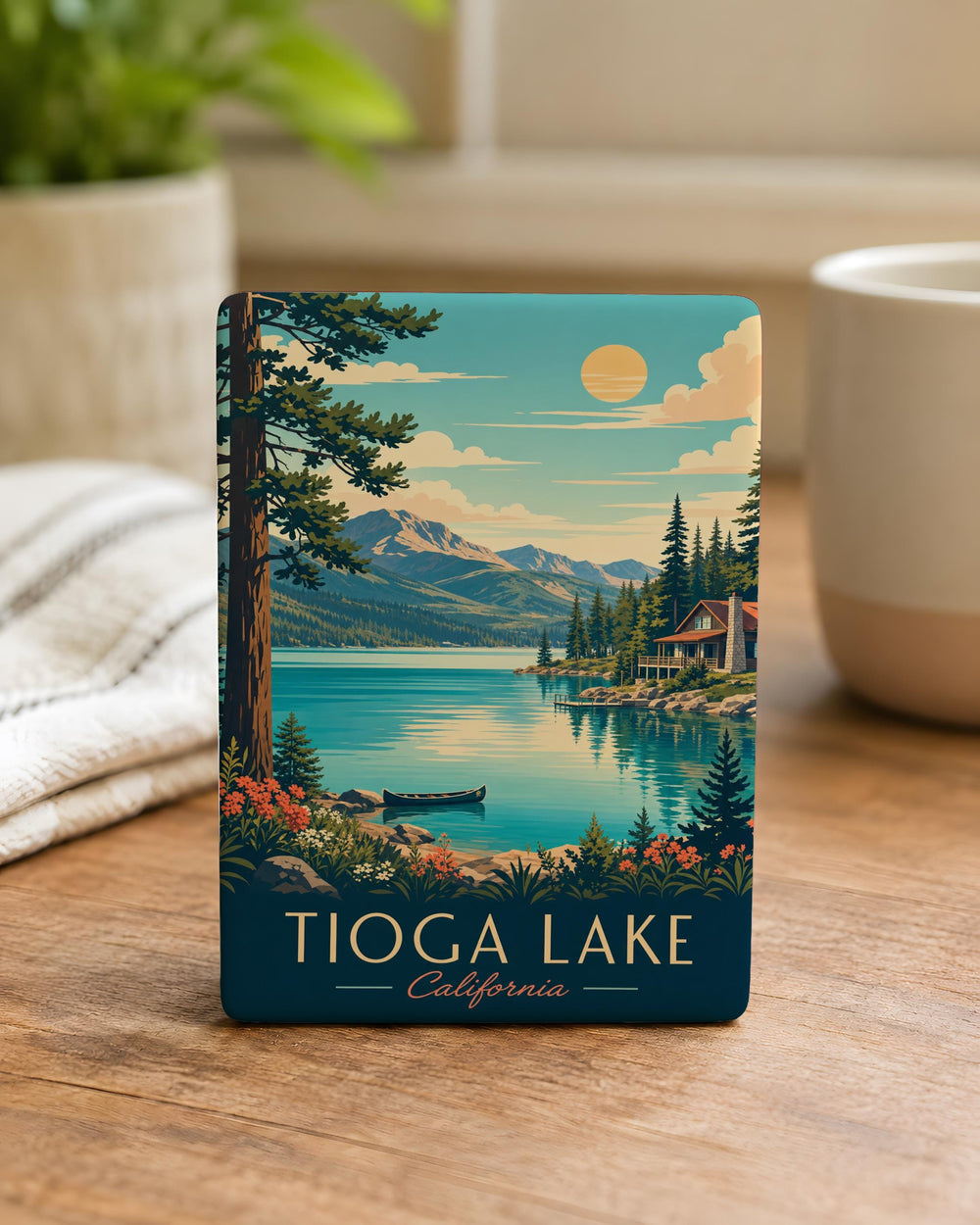 Tioga Lake Fridge Magnet, Yosemite National Park Souvenir Magnet, California Mountain Lake Travel Gift