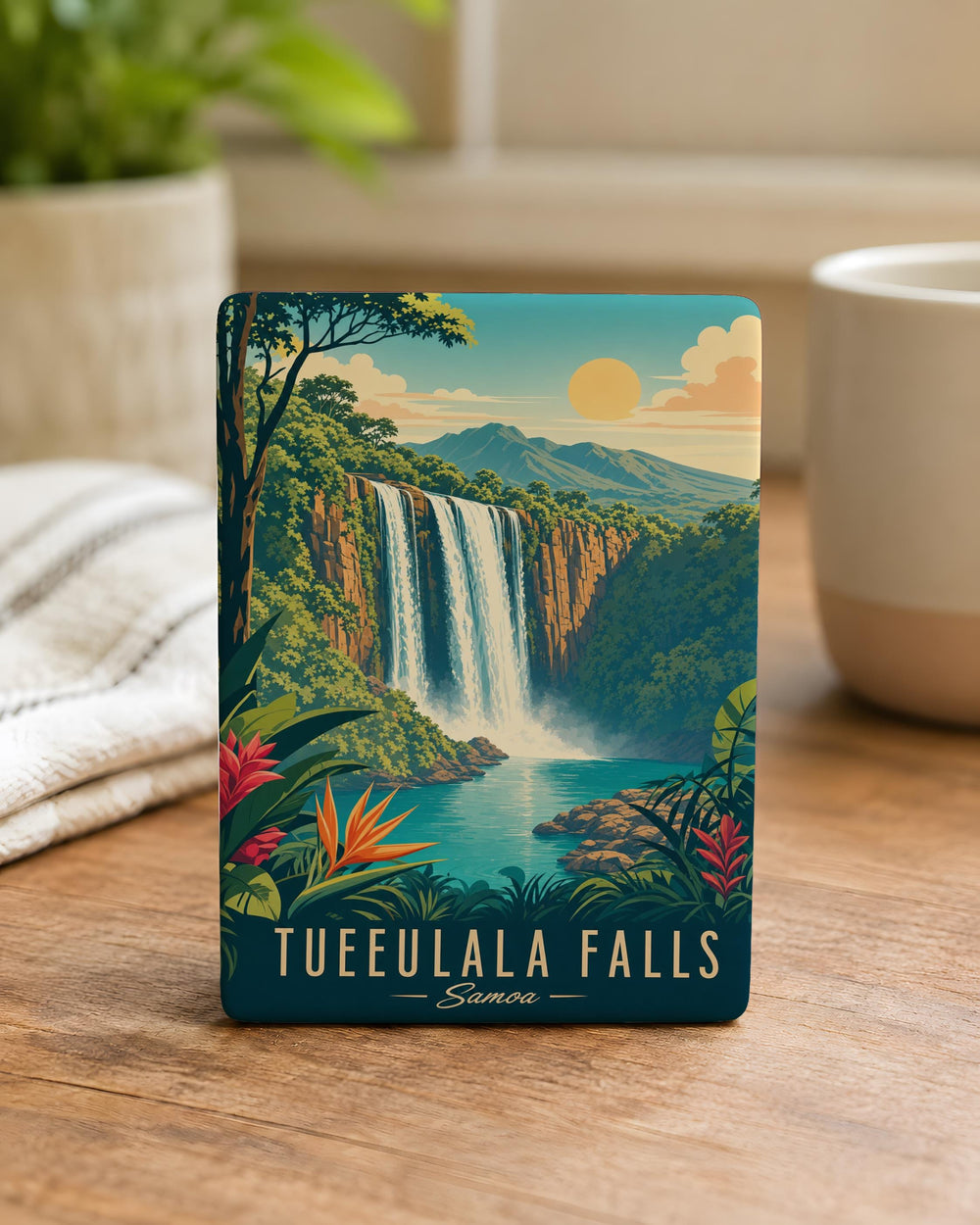 Tueeulala Falls Fridge Magnet, Waterfall Landscape Souvenir Magnet, Nature Travel Keepsake, Scenic Falls Refrigerator Magnet