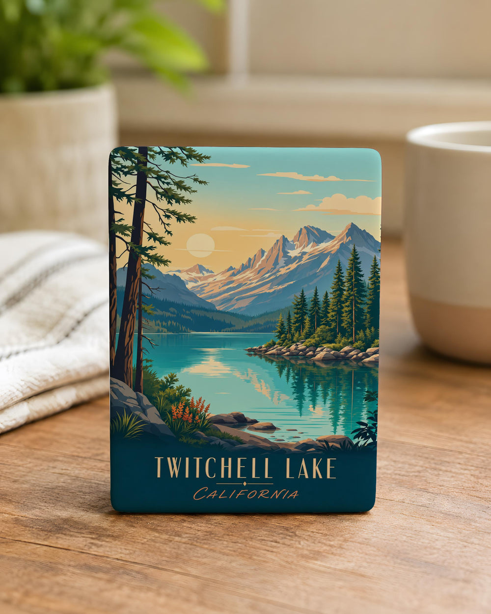 Twitchell Lake Fridge Magnet, Twitchell Lake Souvenir Magnet, Lake House Decor, Cabin Kitchen Magnet, Outdoor Lake Lover Gift