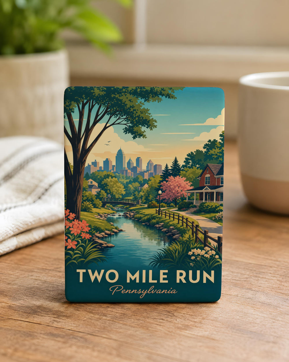 Two Mile Run Fridge Magnet, Running Race Motivation, Track Runner Gift, Marathon Training Keepsake, Fitness Decor Magnet