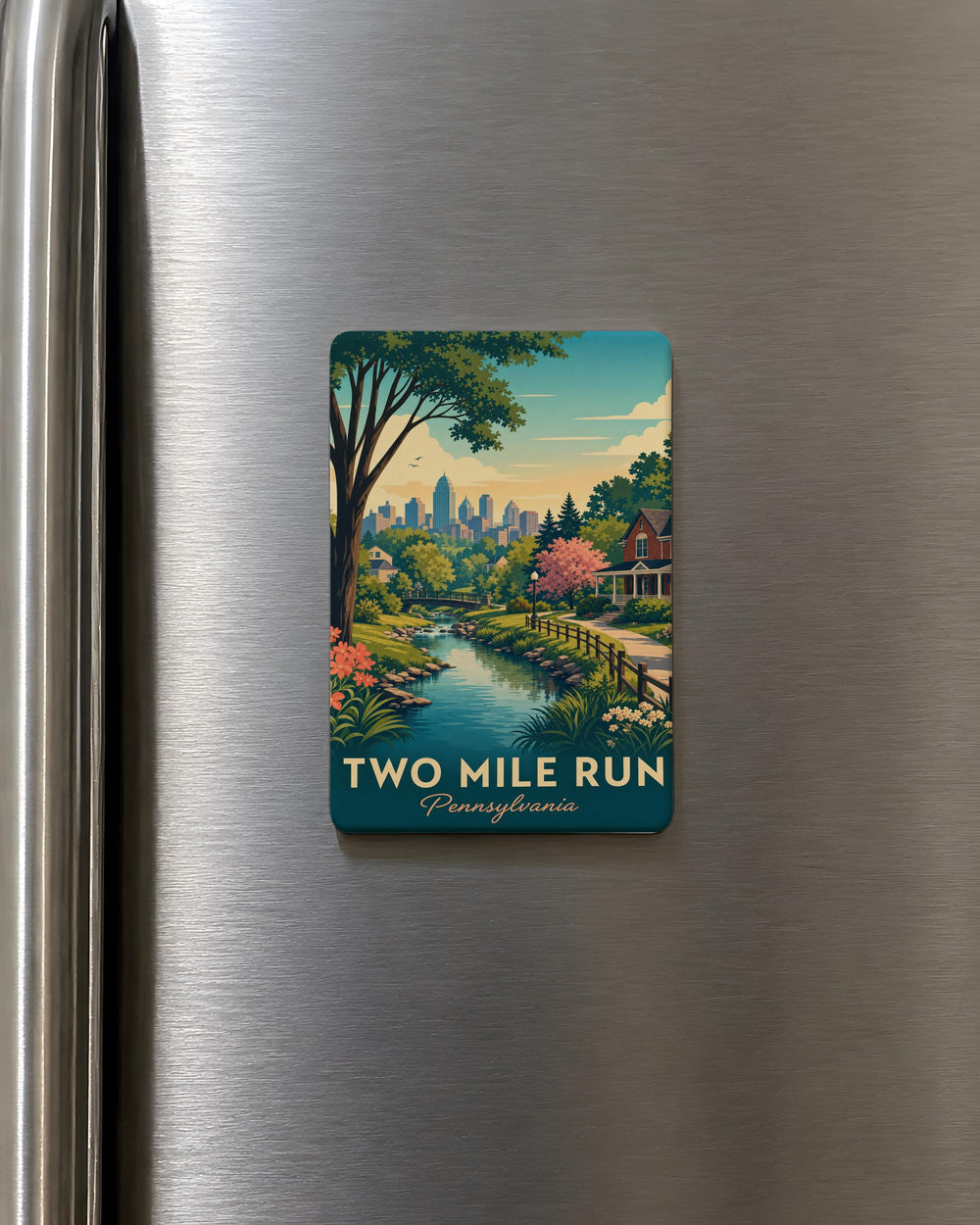 Two Mile Run Fridge Magnet, Running Race Motivation, Track Runner Gift, Marathon Training Keepsake, Fitness Decor Magnet