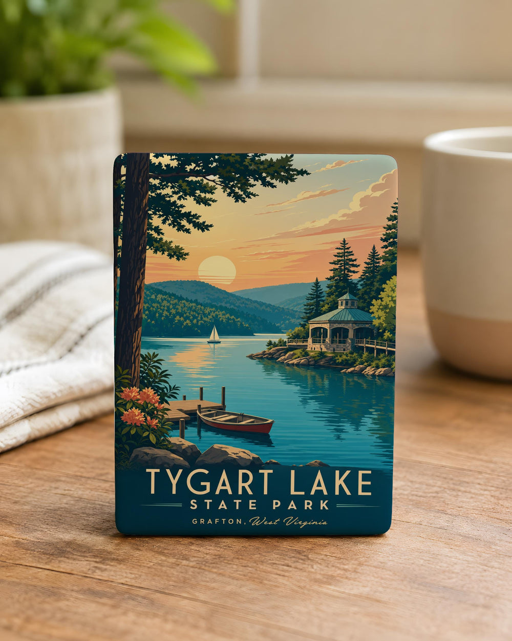 Tygart Lake State Park Fridge Magnet, West Virginia Travel Souvenir Magnet, Nature Lake Park Keepsake Magnet