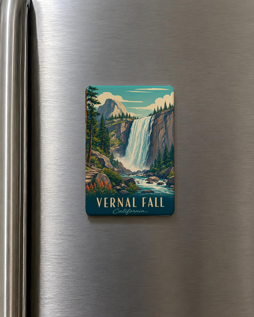 Vernal Fall Fridge Magnet, Yosemite Waterfall Souvenir, Nature Travel Keepsake, National Park Gift