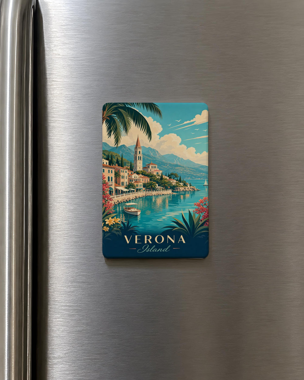 Verona Island Fridge Magnet, Maine Coastal Island Souvenir, Penobscot Bay Travel Keepsake, New England Vacation Gift