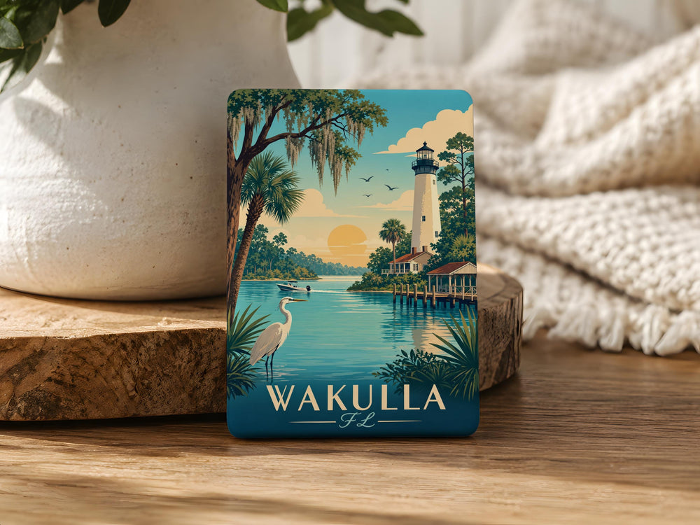 Wakulla Florida Fridge Magnet, Wakulla FL Souvenir Magnet, Wakulla County Travel Gift, Florida Vacation Keepsake Magnet
