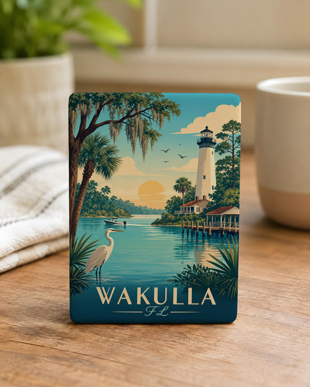 Wakulla Florida Fridge Magnet, Wakulla FL Souvenir Magnet, Wakulla County Travel Gift, Florida Vacation Keepsake Magnet