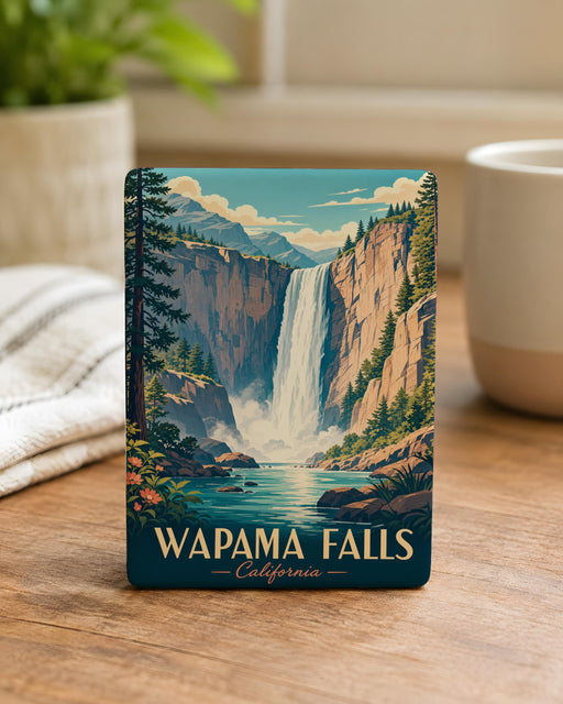 Wapama Falls Fridge Magnet, Hetch Hetchy Waterfall Souvenir, Yosemite National Park Travel Keepsake Magnet