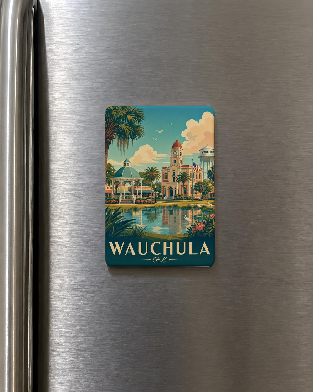 Wauchula Florida Fridge Magnet, Wauchula FL Souvenir Magnet, Florida Travel Keepsake, Small Town USA Gift