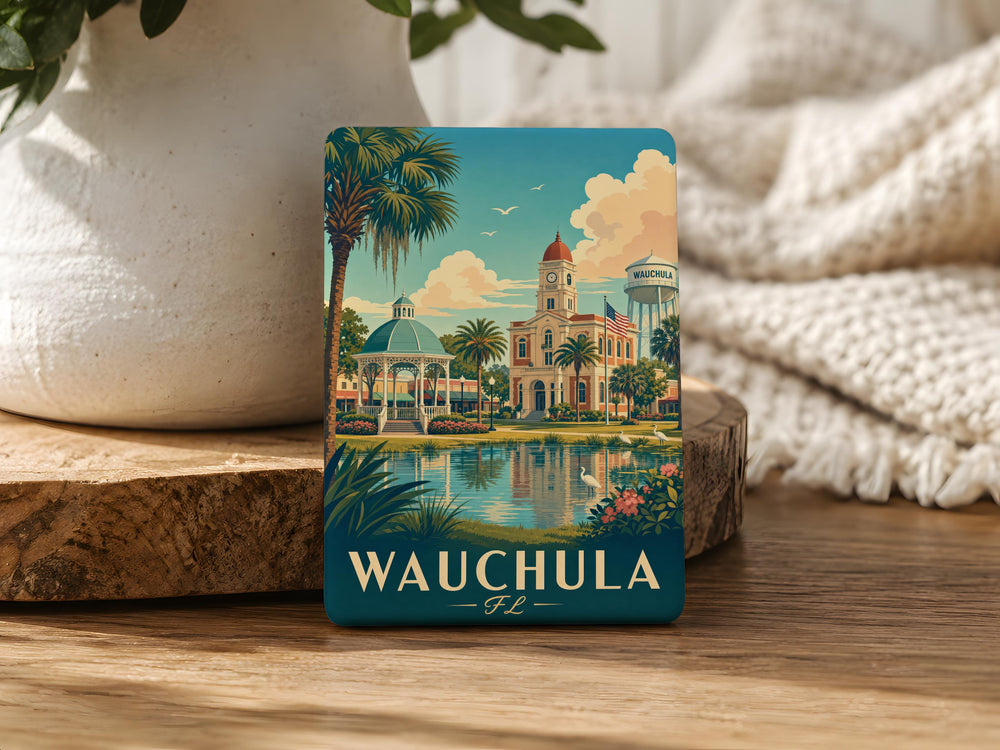 Wauchula Florida Fridge Magnet, Wauchula FL Souvenir Magnet, Florida Travel Keepsake, Small Town USA Gift