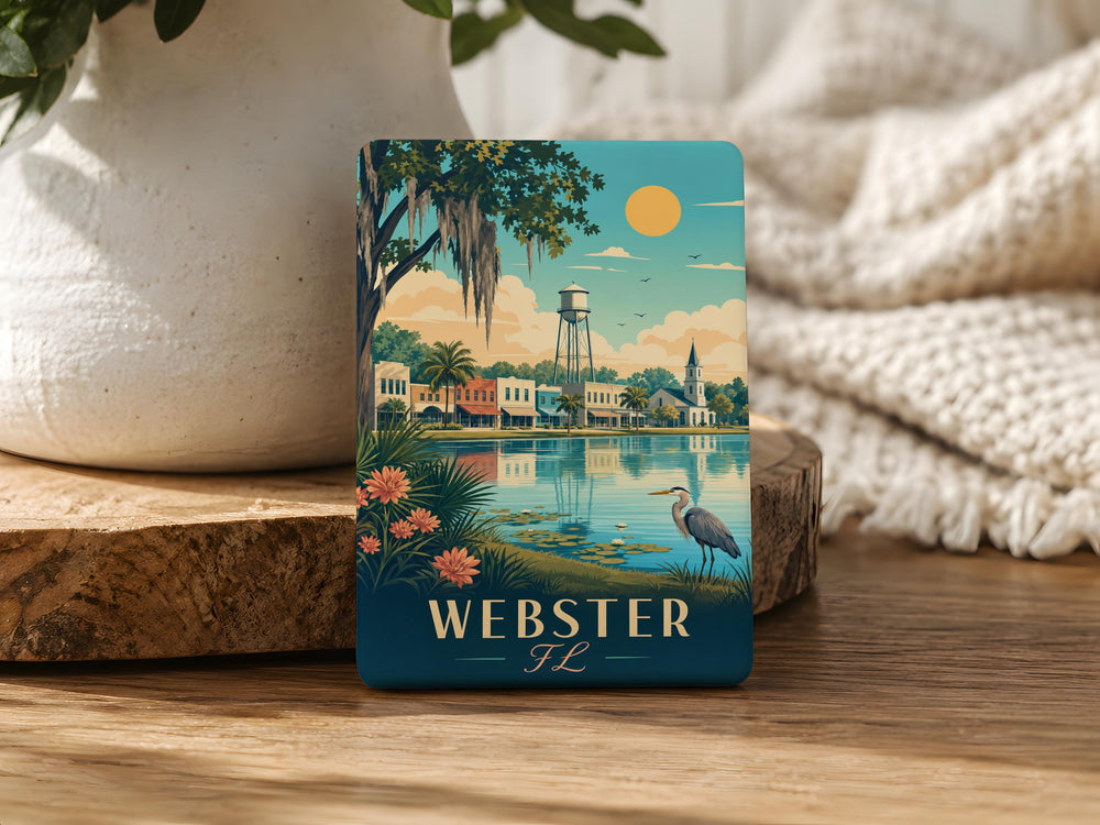 Webster Florida Fridge Magnet, Webster FL Souvenir Magnet, Florida Travel Gift, Webster City Keepsake Magnet