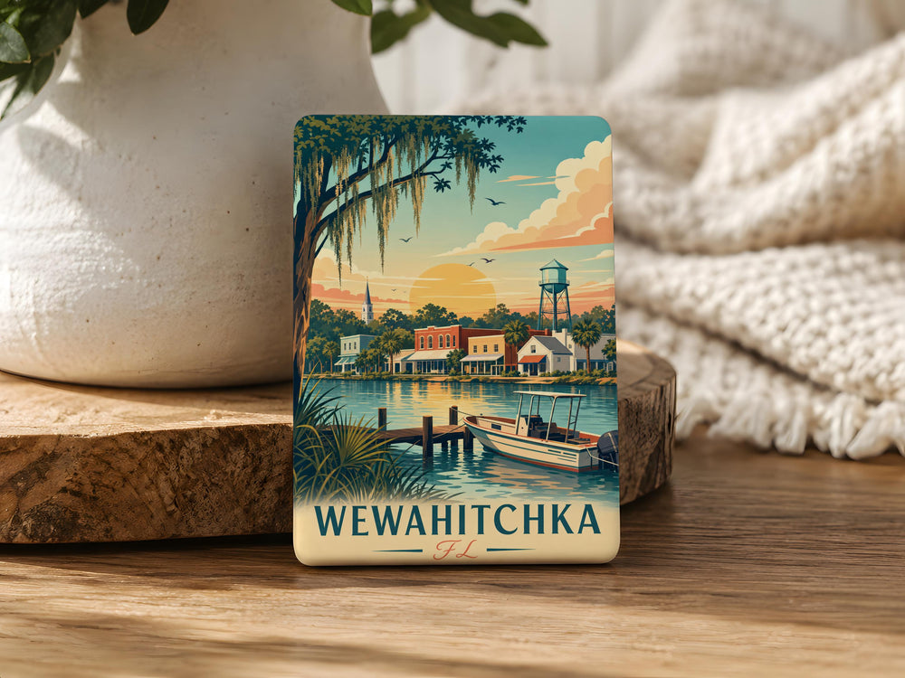 Wewahitchka FL Fridge Magnet, Florida Town Souvenir Magnet, Gulf County Travel Keepsake, Wewahitchka Florida Gift