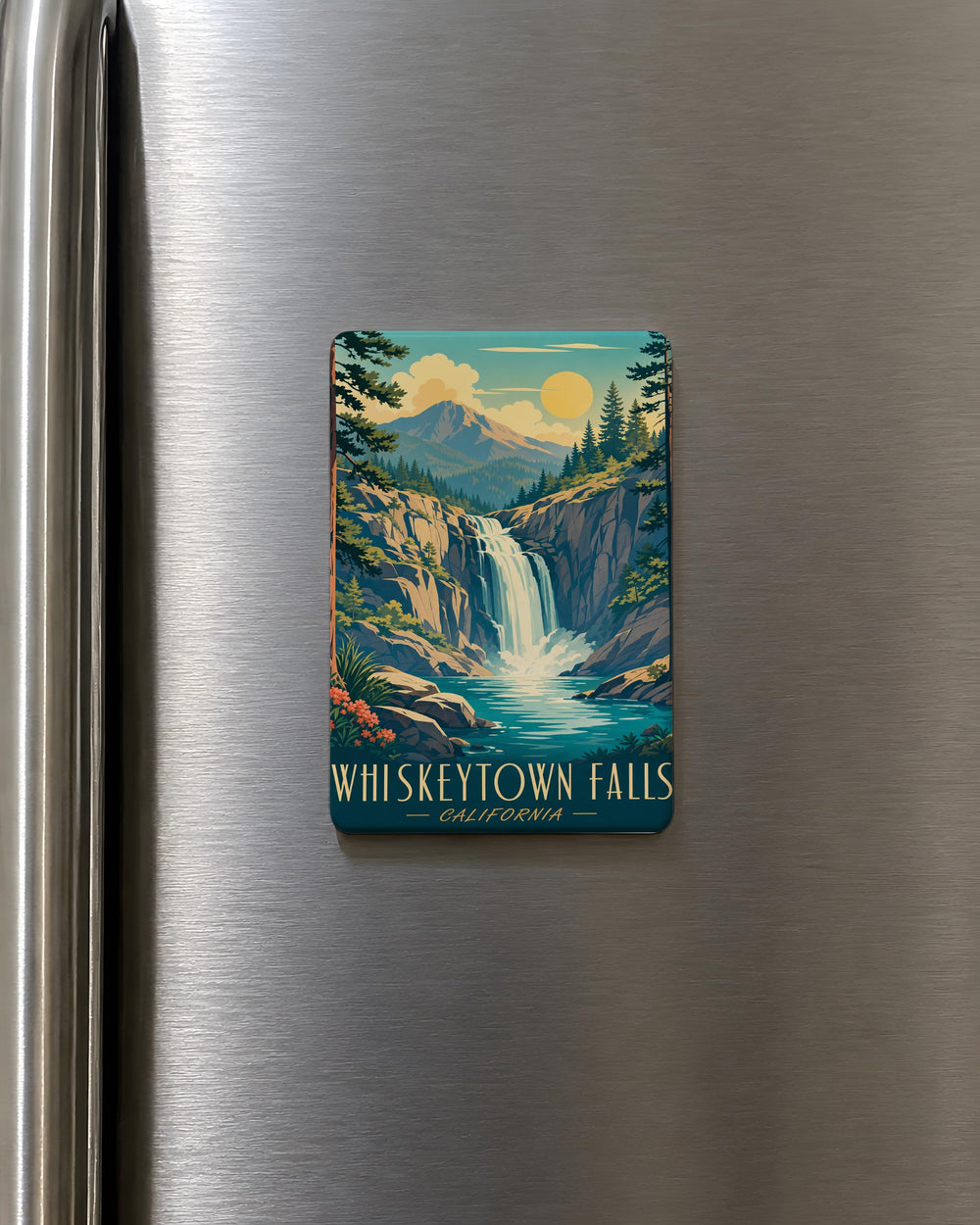 Whiskeytown Falls Fridge Magnet, Waterfall Nature Souvenir, Whiskeytown Lake California Travel Gift