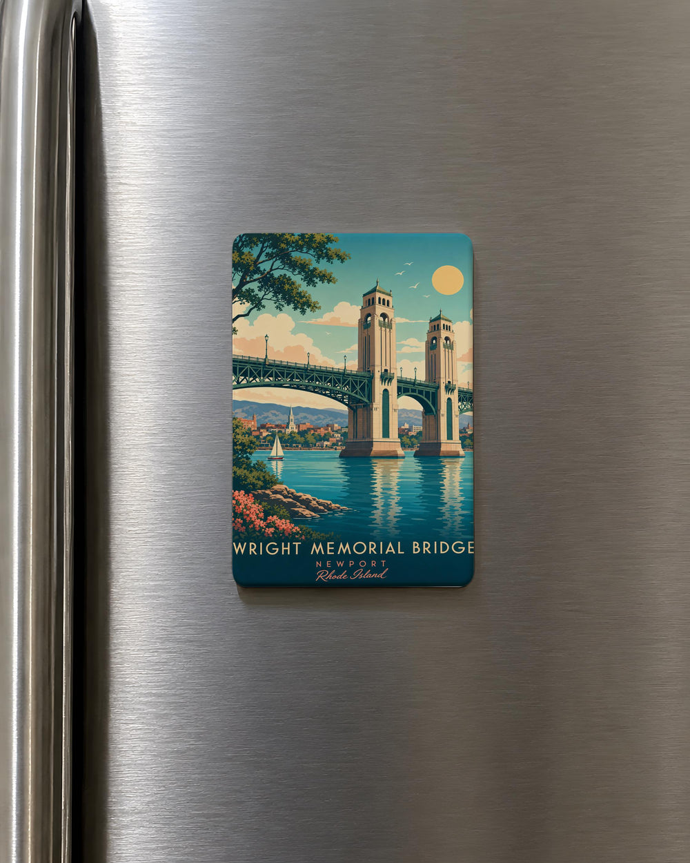 Wright Memorial Bridge Fridge Magnet, Outer Banks North Carolina Souvenir, Kitty Hawk to Southern Shores Landmark Magnet