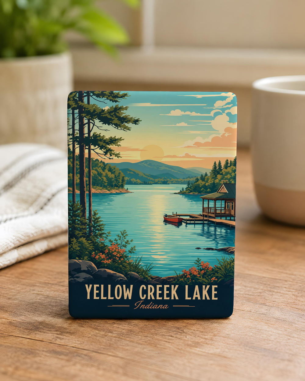 Yellow Creek Lake Fridge Magnet, Yellow Creek Lake Souvenir Magnet, Lake Travel Gift, Outdoor Nature Keepsake Magnet