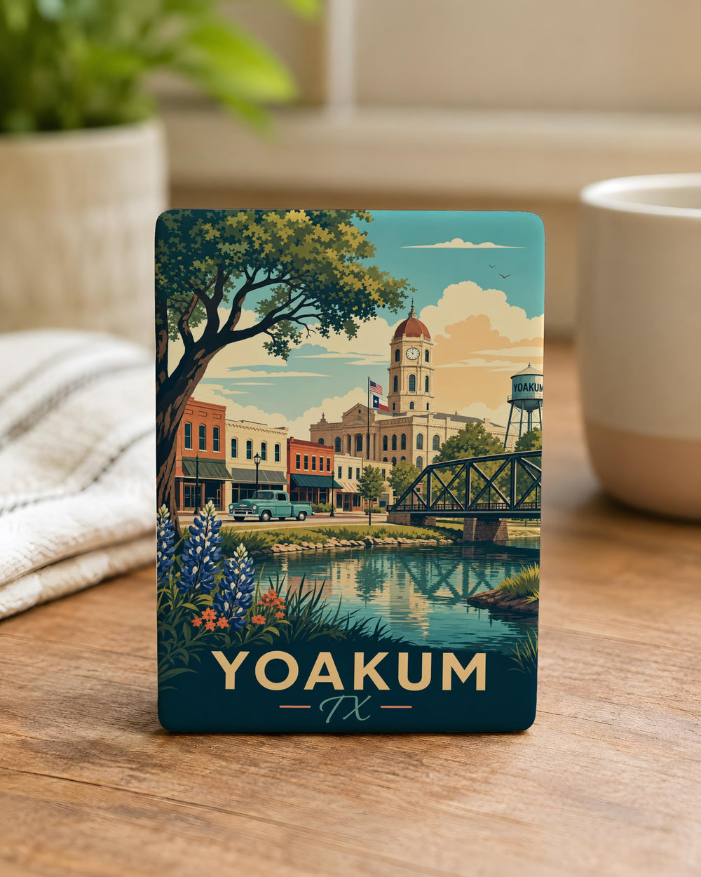 Yoakum TX Fridge Magnet, Yoakum Texas Souvenir Magnet, Texas Travel Gift, Hometown Keepsake, Small Town USA Magnet