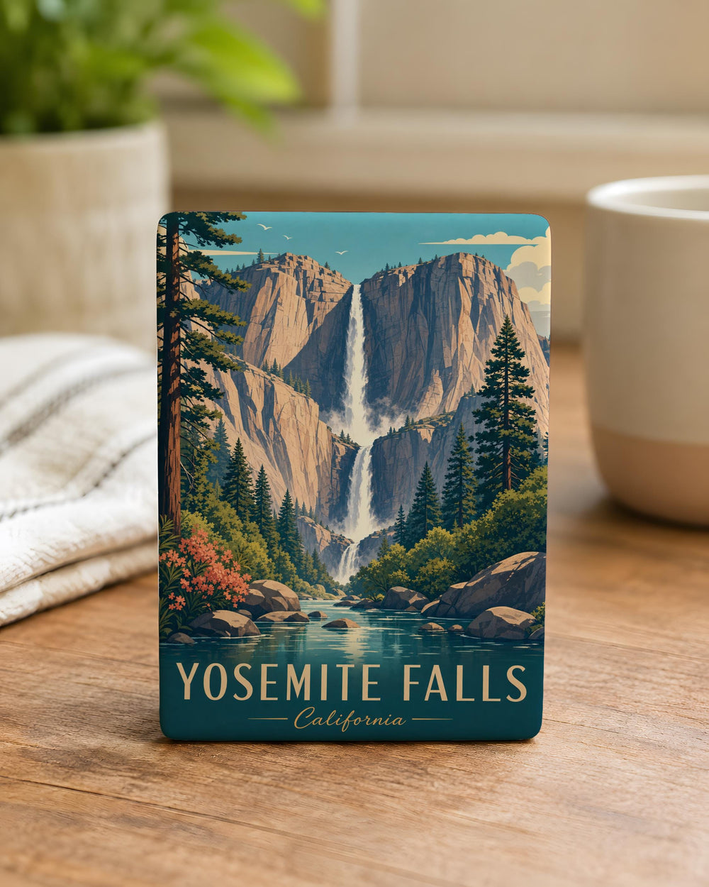 Yosemite Falls Fridge Magnet, Yosemite National Park Waterfall Souvenir, California Travel Keepsake Magnet