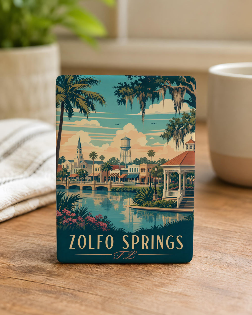 Zolfo Springs FL Fridge Magnet, Florida Town Souvenir Magnet, Zolfo Springs Travel Gift, Florida Road Trip Keepsake Magnet