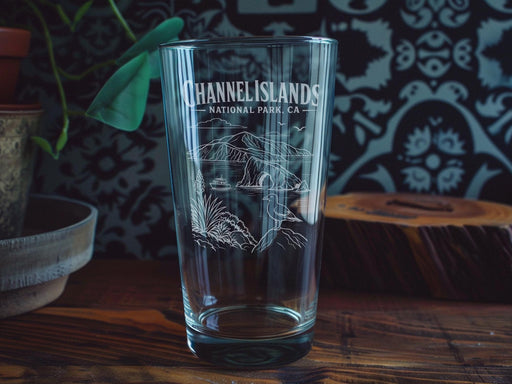 Channel Islands National Park California Pint Glass Souvenir Gift, Ventura Santa Cruz Anacapa Santa Rosa San Miguel Islands Drinkware