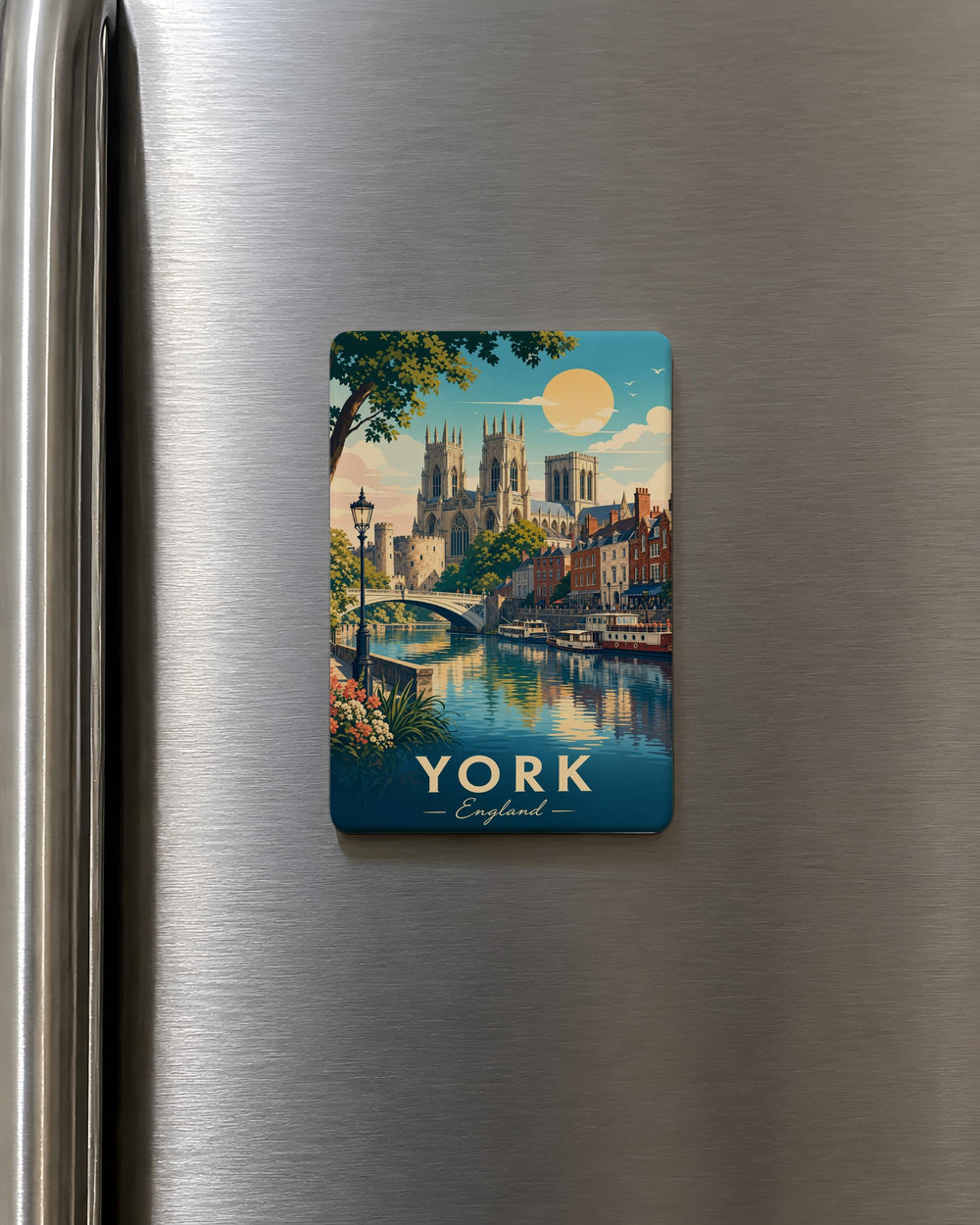 York England Fridge Magnet, York City Souvenir Magnet, York Minster & Shambles Travel Gift, England Landmark Magnet