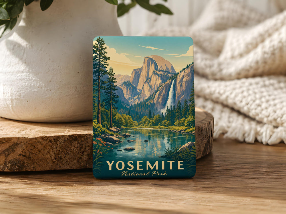 Yosemite National Park Fridge Magnet, Yosemite Valley Souvenir, Half Dome Landmark Travel Keepsake, California National Park Gift