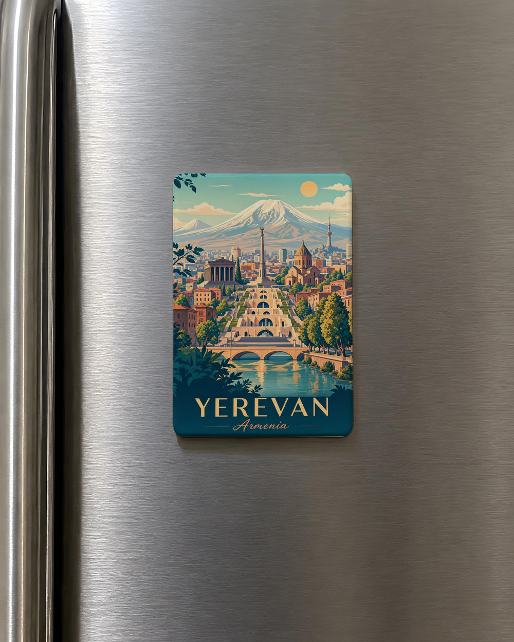 Yerevan Armenia Fridge Magnet, Yerevan City Souvenir Magnet, Armenia Travel Gift, Yerevan Landmark Magnet, Armenia Keepsake