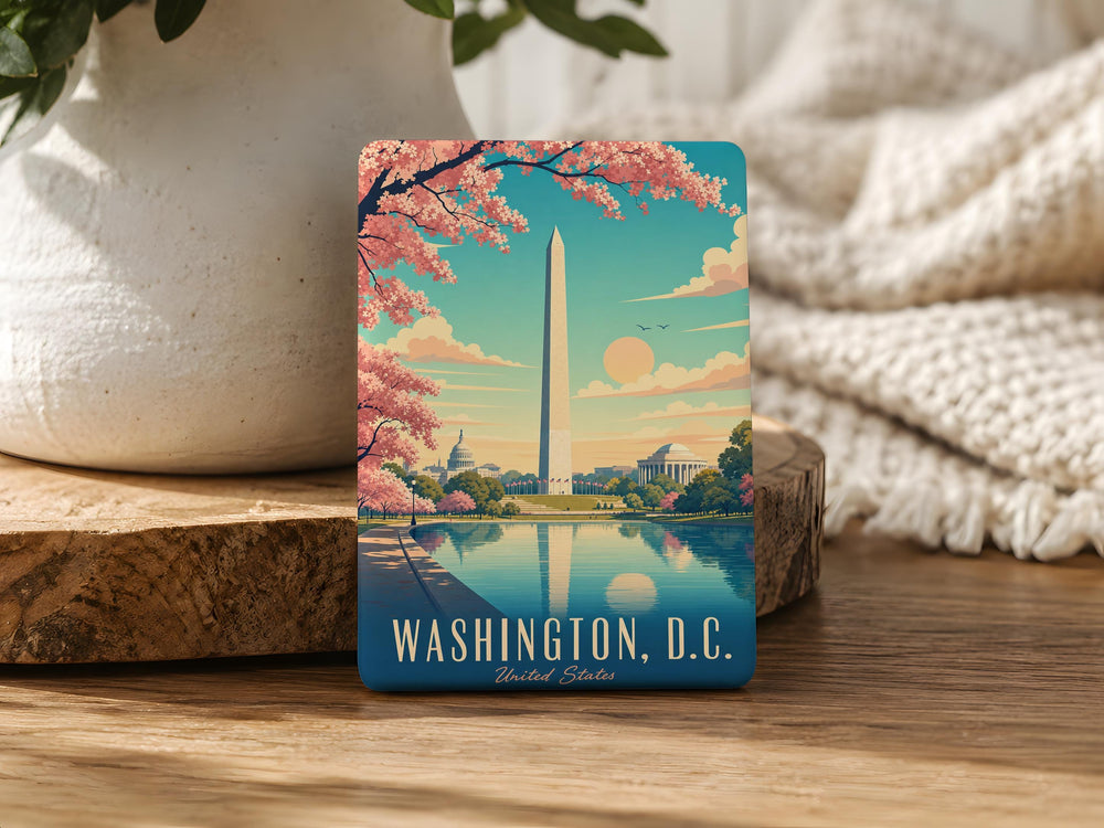 Washington Monument Fridge Magnet, Washington DC Landmark Souvenir Magnet, National Mall Travel Gift, USA Capital Keepsake Magnet