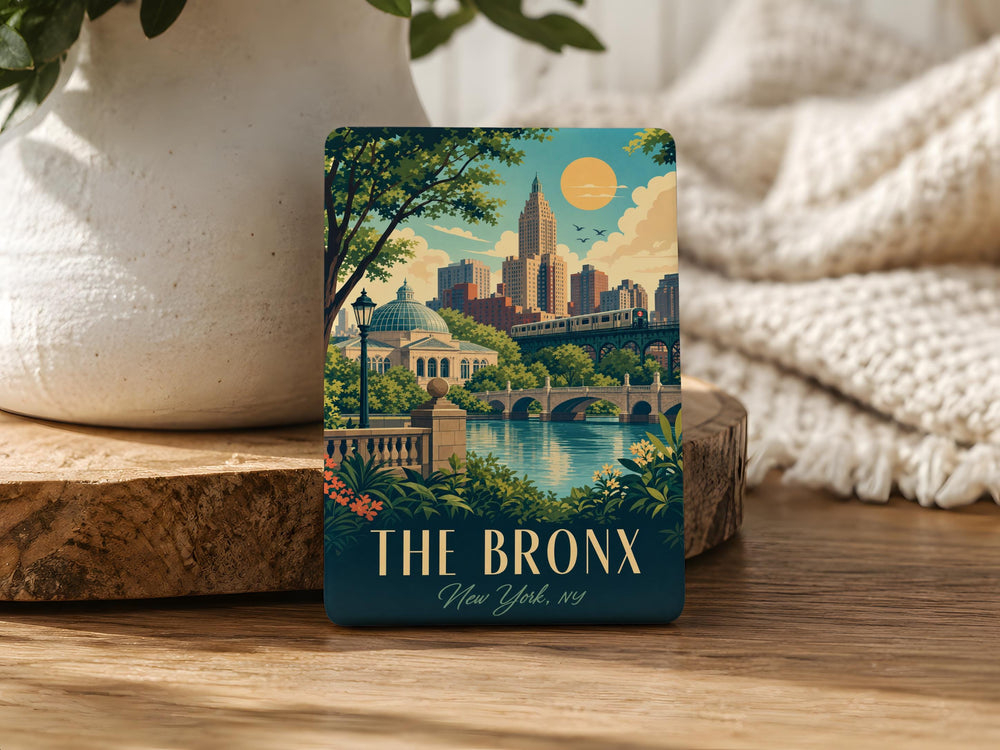 The Bronx NY Fridge Magnet, Bronx New York Souvenir Magnet, NYC Borough Travel Gift, New York City Landmark Keepsake Magnet