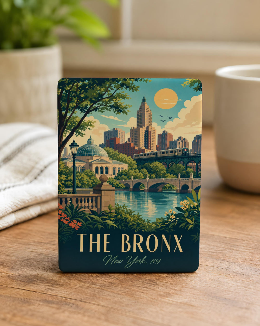 The Bronx NY Fridge Magnet, Bronx New York Souvenir Magnet, NYC Borough Travel Gift, New York City Landmark Keepsake Magnet